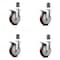Service Caster Regency Work Table Total Locking Caster Replacement Set REG-SCC-EXTTL20S514-PPUB-MRN-112-4 - alternate 1